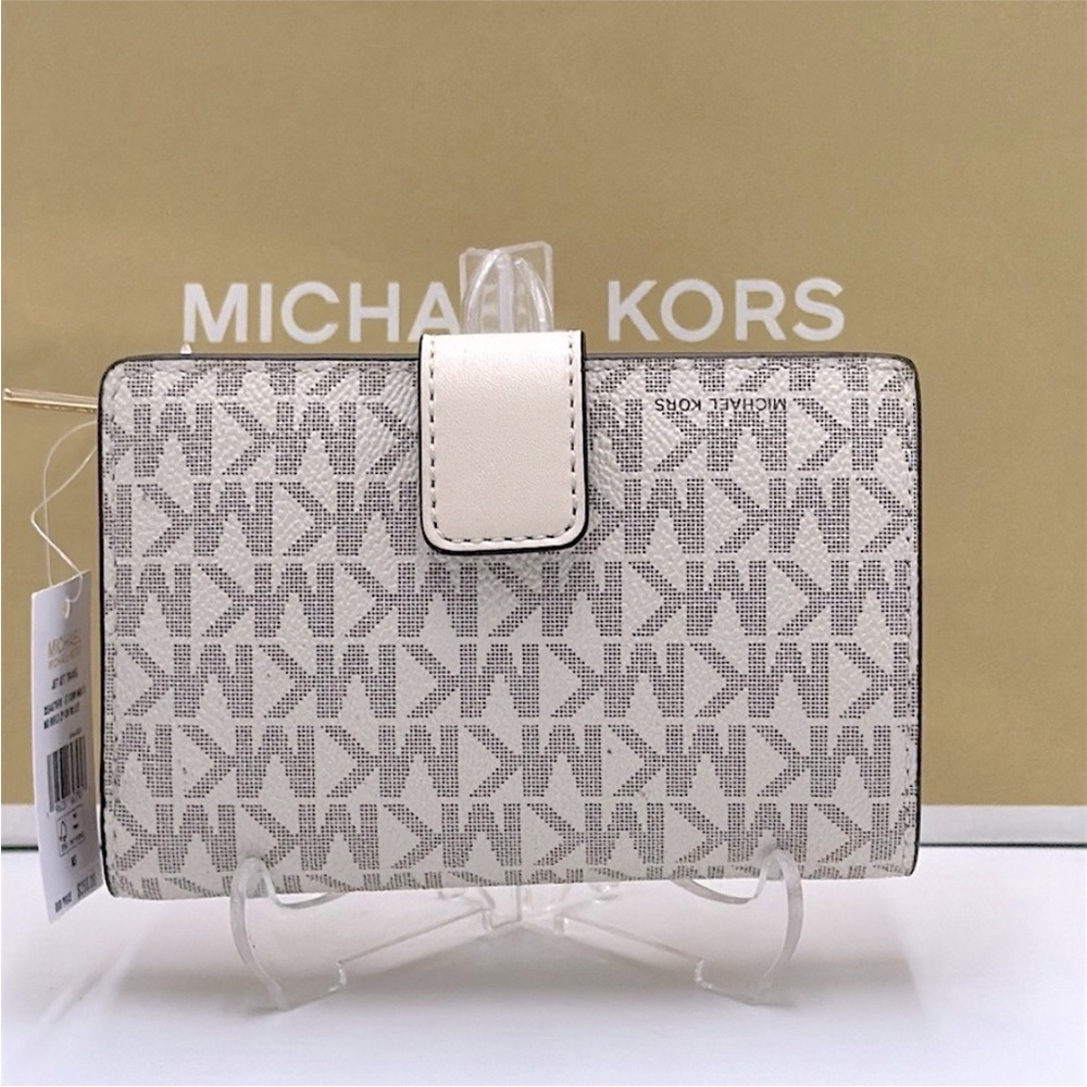 Michael Kors Gray and Pink Butterfly Wallet - Picture 2 of 15